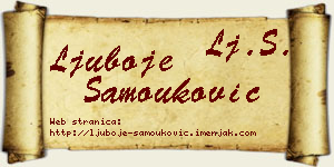 Ljuboje Samouković vizit kartica